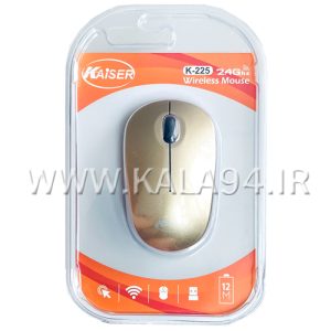 موس بی سیم KAISER K-225 / با 3 کلید / طلایی