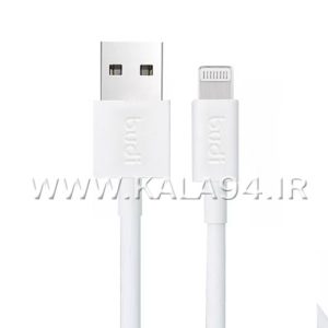 کابل 1.2 متر شارژر و دیتا budi M8J-L-WHD آیفون