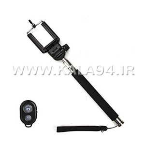 مونوپاد سیمی Selfie Rod اتصال با بلوتوث شاتر با باتری