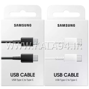 کابل 1 متر شارژر و دیتا Samsung تایپ سی به تایپ سی / فست 5A