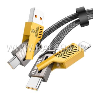 کابل 1 متر شارژر و دیتا F-WIRE / فست / 4 کاره