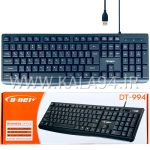 کیبورد سیمی D-NET DT-994 صفحه مشکی / کلید مشکی