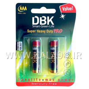 باطری DBK نیم قلم / پک 2 تایی کارتی