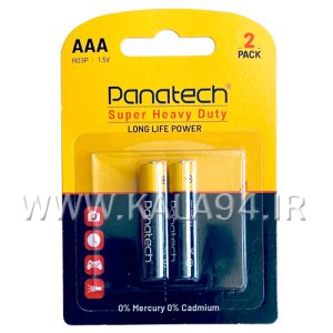 باطری Panatech نیم قلم / پک 2 تایی کارتی