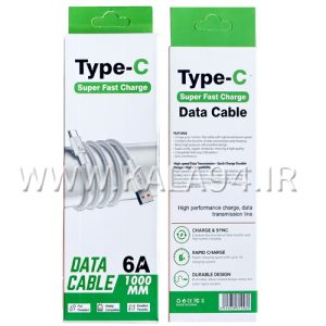 کابل 1 متر شارژر و دیتا Super-Fast001 تایپ سی 6A