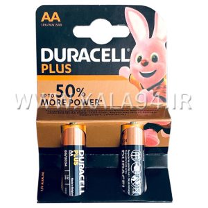باطری DURACELL آلکالاین PLUS / قلم AA / کارت 2 تایی