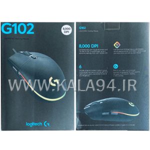 موس سیمی LOGITECH G102 LIGHTSYNC گیمینگ / 6 کلید با DPI / با RGB
