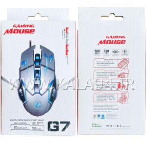 موس سیمی G-MOUSE G7 گیمینگ / 6 کلید با DPI / با RGB