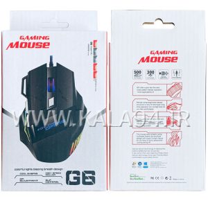 موس سیمی G-MOUSE G6 گیمینگ / 7 کلید با DPI / با RGB
