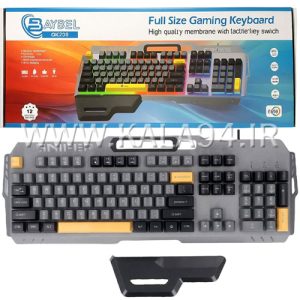 کیبورد سیمی گیمینگ BAYBEL GK-760 – RGB، فلزی و استند مجزا