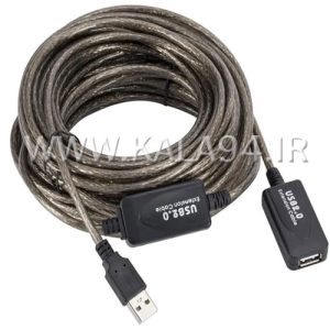 کابل افزایش طول USB | طول 15 متر, شیشه ای, برددار, برند Gold Oscar