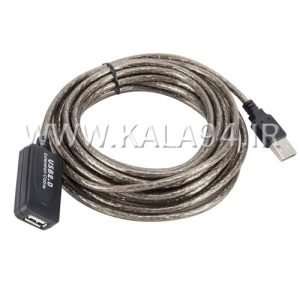 کابل افزایش طول USB | طول 10 متر, شیشه ای, برددار, برند Gold Oscar
