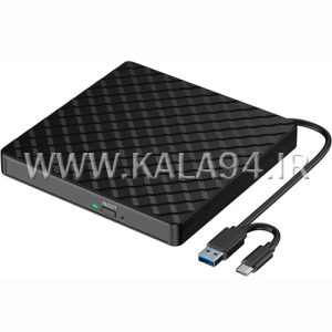 رایتر DVD اکسترنال CL2 | درگاه USB3 و تایپ سی | 5GB | پشتیبانی PC و MAC