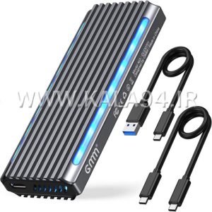 باکس هارد SSD چراغ دار | درگاه تایپ سی به USB 3.1 | فلزی