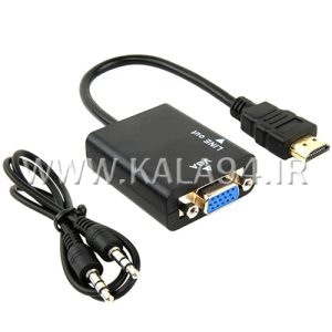 مبدل HDMI M به VGA F کنسولی | کابل صدا | مارک GOLD OSCAR