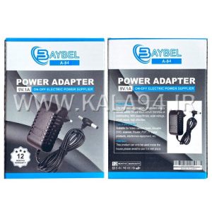 آداپتور مودم BAYBEL A-84 | دارای 9V و 1A | کمبو دو سرفیش