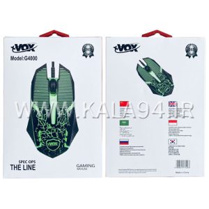 موس سیمی X-VOX G4000 | با 3 کلید با DPI | گیمینگ | RGB