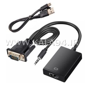 مبدل VGA M به HDMI F کنسولی | کابل صدا و شارژ | مارک X-NOVA X900