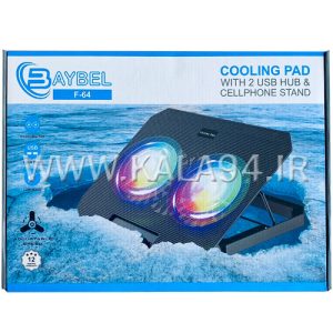 فن خنک کننده لپ تاپ BAYBEL F-64 | دارای 2 فن | RGB | استند موبایل