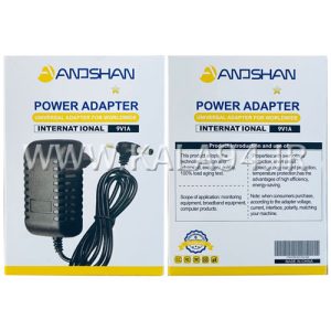 آداپتور مودم ANOSHAN | دارای 9V و 1A | کمبو دو سرفیش