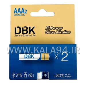 باطری نیم قلم 2 تایی | کارتی ULTRA ALKALINE | مارک DBK
