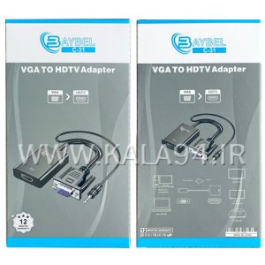 مبدل VGA M – HDMI F  | کابل صدا و شارژ | مارک BAYBEL C-31