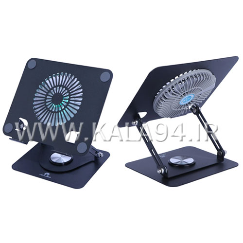 استند و فن خنک کننده MIKUSO LS-080 تک فن | فلزی | 360 درجه | RGB