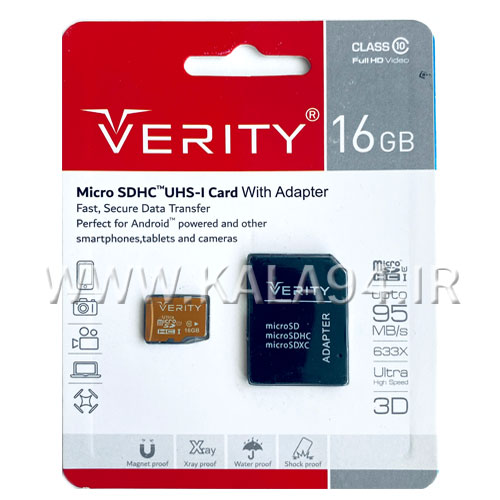 مموری رم VERITY CLASS10 U1/95MBS 16G