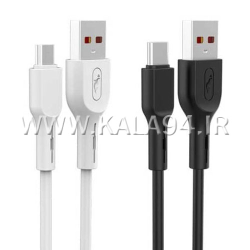 کابل 1 متر شارژر و دیتا SKYDOLPHIN S58T تایپ سی | 2.4A